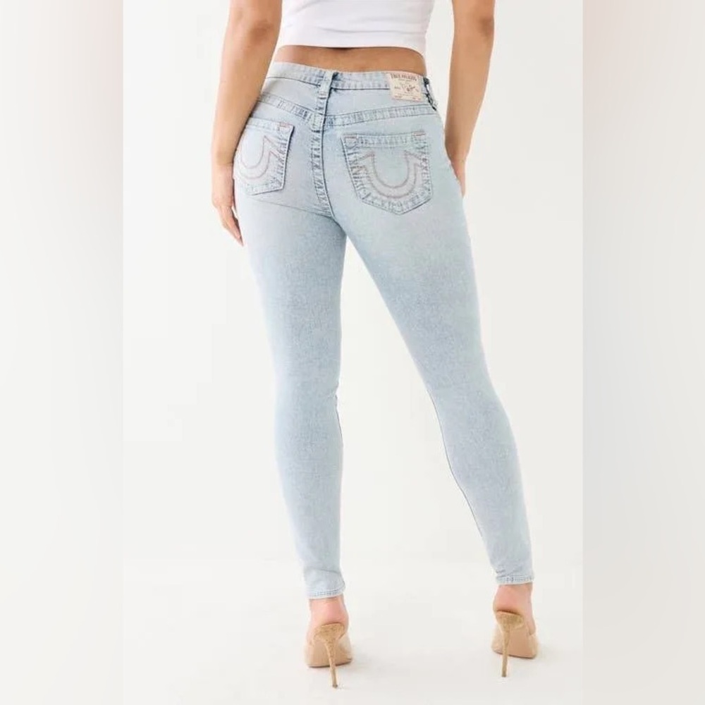 True Religion🥰Women's Jennie Mid Rise Big T Curvy Skinny Jeans, Size 25(2), NWT